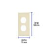 464062 46406 - Placa de ABS dúplex, Standard, marfil, Volteck