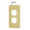 464081 46408 - Placa dúplex de aluminio, línea Standard, Volteck
