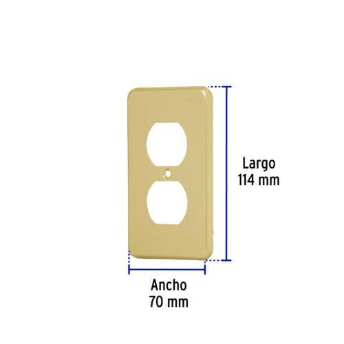 464082 46408 - Placa dúplex de aluminio, línea Standard, Volteck