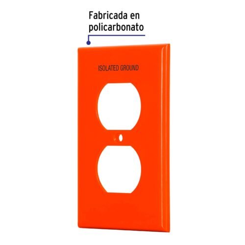 464091 46409 - Placa para contacto dúplex tierra aislada, línea estándar