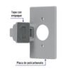 46411 - Placa contacto redondo, policarbonato,p/intemperie, Standard