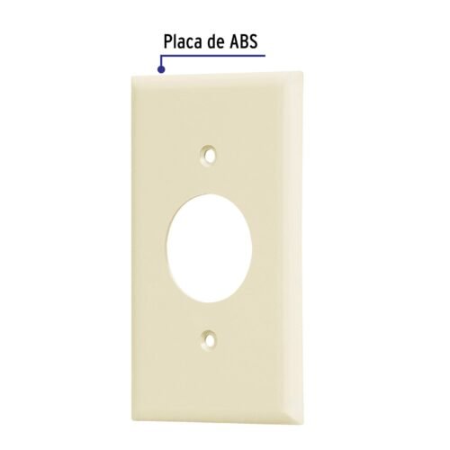 464121 46412 - Placa de ABS para contacto redondo, Standard, marfil