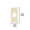 464122 46412 - Placa de ABS para contacto redondo, Standard, marfil