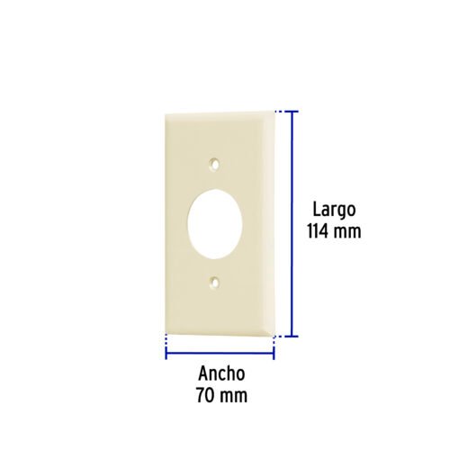 464122 46412 - Placa de ABS para contacto redondo, Standard, marfil