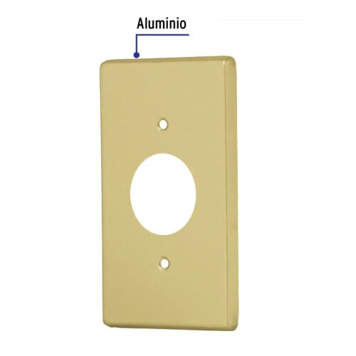 464141 46414 - Placa para contacto redondo, de aluminio, línea Standard