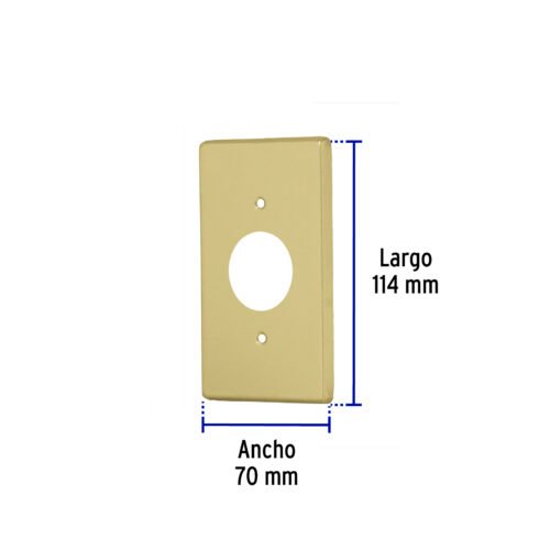 464142 46414 - Placa para contacto redondo, de aluminio, línea Standard