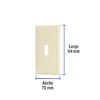 464152 46415 - Placa de ABS para interruptor vertical, Standard, marfil