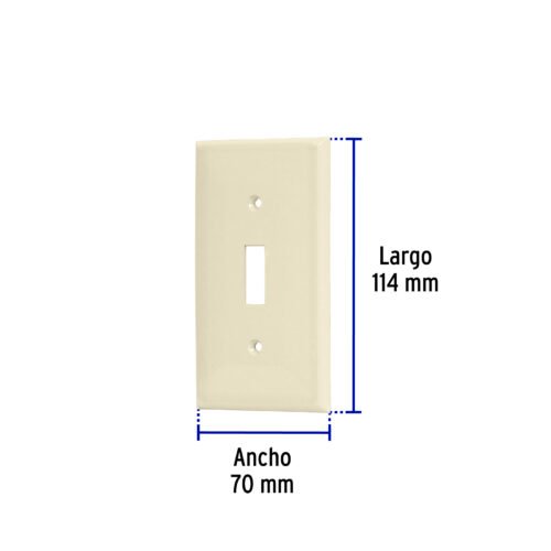 464152 46415 - Placa de ABS para interruptor vertical, Standard, marfil