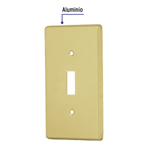 46417 - Placa para interruptor vertical, de aluminio, línea Standard