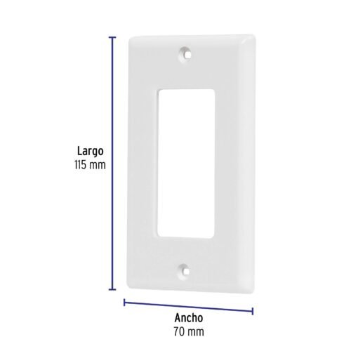 464182 46418 - Placa 1 ventana, de policarbonato, línea Classic, Volteck