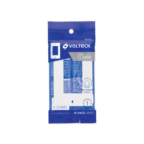 464183 46418 - Placa 1 ventana, de policarbonato, línea Classic, Volteck