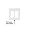 46419 - Placa 2 ventanas, de policarbonato, línea Classic, Volteck