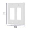 46419 - Placa 2 ventanas, de policarbonato, línea Classic, Volteck