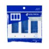 464203 46420 - Placa 3 ventanas, de policarbonato, línea Classic, Volteck