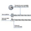 46422 - Manguera p/WC, acero inox, 1/2"x7/8", 50 cm, plástico/latón
