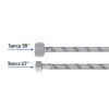 46422 - Manguera p/WC, acero inox, 1/2"x7/8", 50 cm, plástico/latón