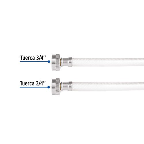 464292 46429 - Manguera para lavadora, vinilo, 3/4" x 3/4", 1.8 m, Foset