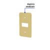 46435 - Placa 1 módulo, de aluminio, línea Económica, Volteck