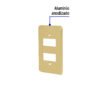 464361 46436 - Placa 2 módulos, de aluminio, línea Económica, Volteck