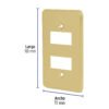 464362 46436 - Placa 2 módulos, de aluminio, línea Económica, Volteck