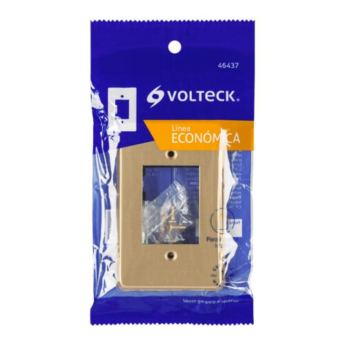 464373 46437 - Placa 3 módulos, de aluminio, línea Económica, Volteck