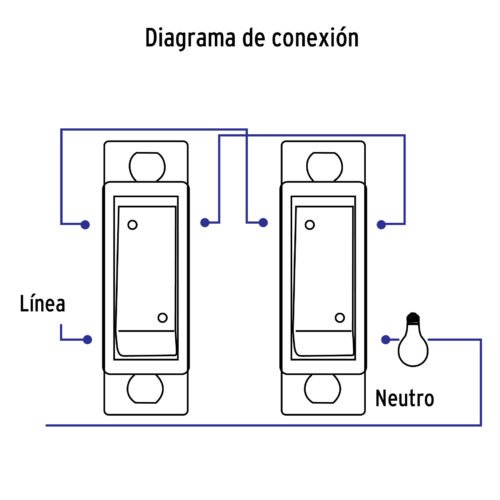 46440 - Interruptor de 3 vías, línea Económica, Volteck