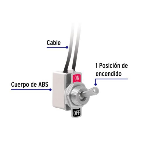 464441 46444 - Interruptor de palanca con cable, Volteck