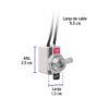 464442 46444 - Interruptor de palanca con cable, Volteck