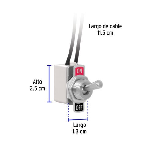 464442 46444 - Interruptor de palanca con cable, Volteck