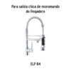 46446 - Maneral repuesto para salida chica de ELF-84, cromo, Foset