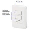 464562 46456 - Placa armada contacto 2 interruptores,blanco, línea Italiana