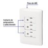 464582 46458 - Placa armada 3 contactos aterrizados, blanco, línea Italiana