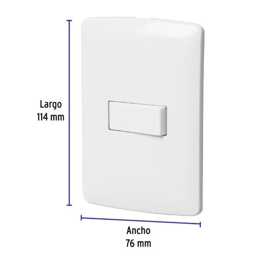 464591 46459 - Placa armada 1 interruptor sencillo, blanco, línea Italiana