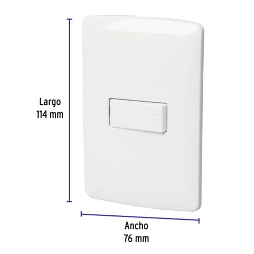 46460 - Placa armada 1 interruptor escalera, blanco, línea Italiana