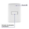 46460 - Placa armada 1 interruptor escalera, blanco, línea Italiana