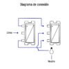 46460 - Placa armada 1 interruptor escalera, blanco, línea Italiana