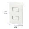 464621 46462 - Placa armada 1 interruptor 1 escalera,blanco, línea Italiana