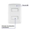 464622 46462 - Placa armada 1 interruptor 1 escalera,blanco, línea Italiana
