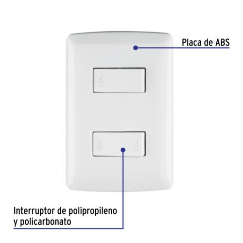 464622 46462 - Placa armada 1 interruptor 1 escalera,blanco, línea Italiana