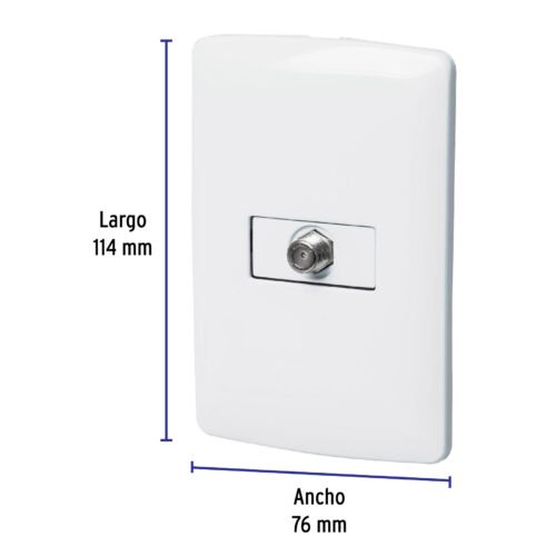 464661 46466 - Placa armada con conexión para TV, blanco, línea Italiana
