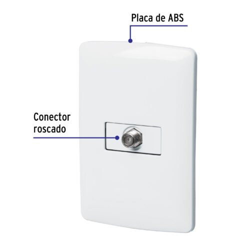 464662 46466 - Placa armada con conexión para TV, blanco, línea Italiana