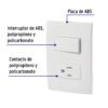 464871 46487 - Placa armada contacto e interruptor, línea Oslo, blanco