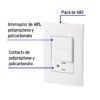 464881 46488 - Placa armada contacto y 2 interruptores, línea Oslo, blanco