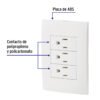 464911 46491 - Placa armada 3 contactos aterrizados, línea Oslo, blanco