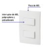 464941 46494 - Placa armada 2 interruptores sencillos, línea Oslo, blanco