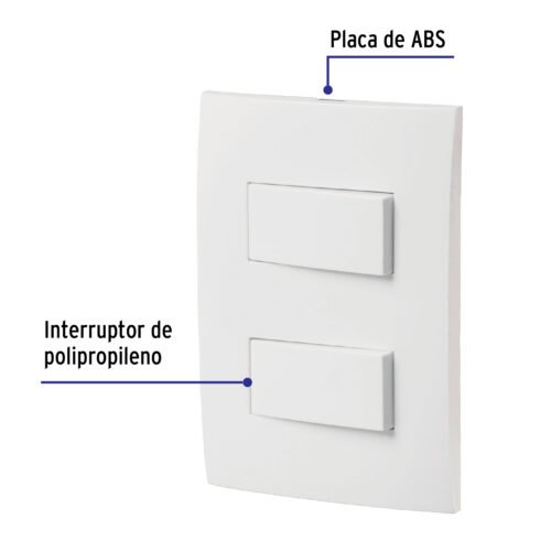 464951 46495 - Placa armada interruptor sencillo y escalera, Oslo, blanco