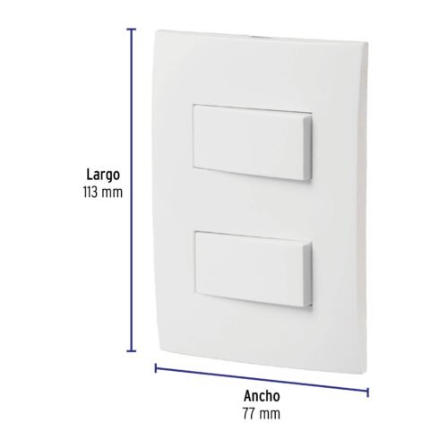 464952 46495 - Placa armada interruptor sencillo y escalera, Oslo, blanco