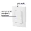 464971 46497 - Placa armada interruptores sencillos y escalera, Oslo,blanco