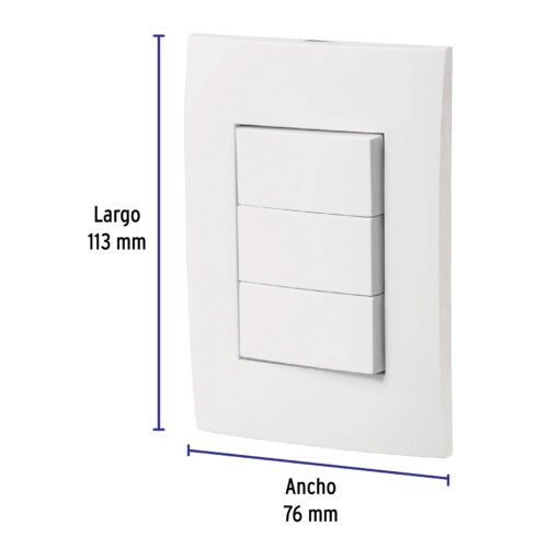 464972 46497 - Placa armada interruptores sencillos y escalera, Oslo,blanco