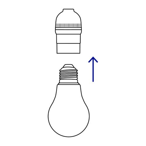 46501 - Portalámpara de baquelita, con interruptor de barra, Volteck